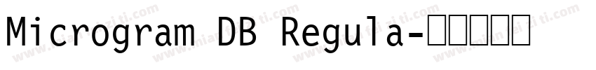 Microgram DB Regula字体转换